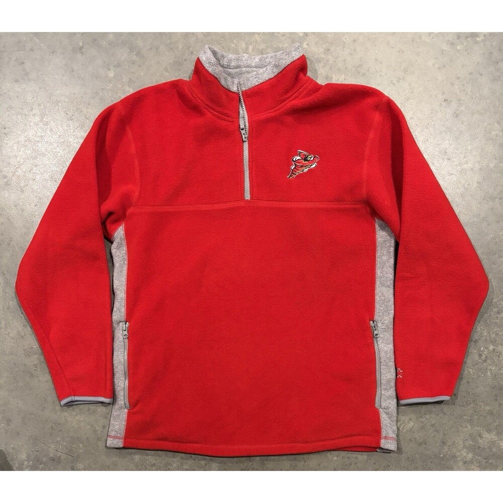 Vintage Starter Iowa State 1/4 Zip Fleece Sweatshirt Mens Medium Pullover Red